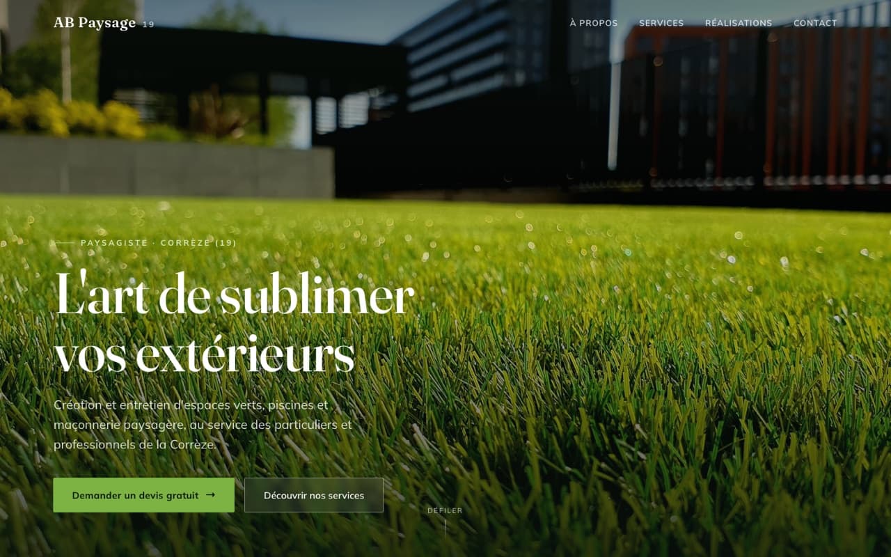 Site web AB Paysage